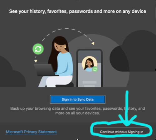You don't need to sign in with Microsoft Edge. 